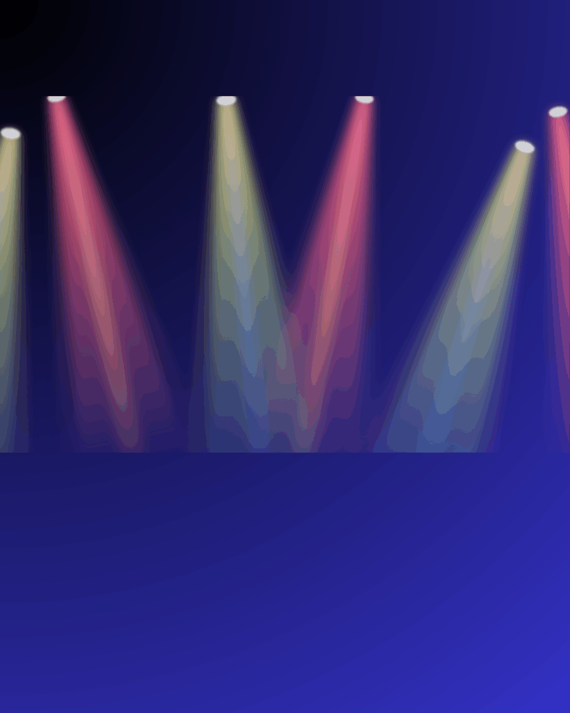 dunkelblauer Hintergrund mit gelb pinken Lichtstrahlen